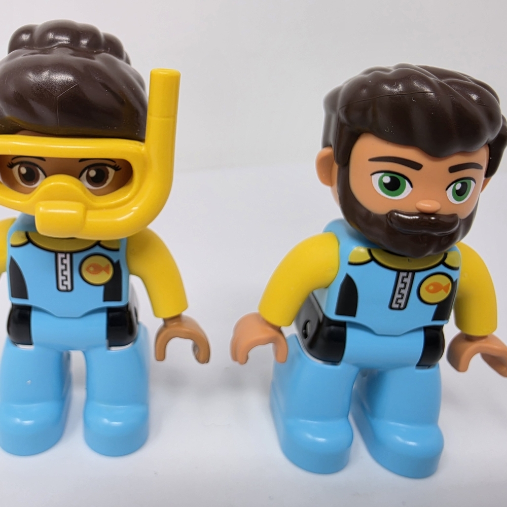 Lego Duplo Scuba Diving Swimming Toy Figures Set of 2